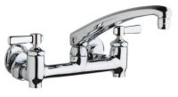 Chicago Faucets 640-L8E35-369YAB Sink Faucet, 8'' Wall W/ Stops